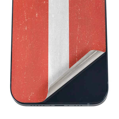 Denmark Flag Distressed iPhone 16 Skin